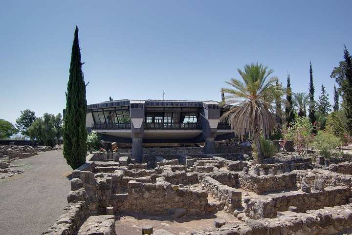 The memorial church raised over the house of Peter at Capernaum, dedicated in 1990.