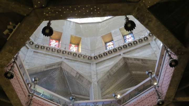 The modern Basilica of the Annunciation in Nazareth, the two-level Franciscan church consecrated in 1969.