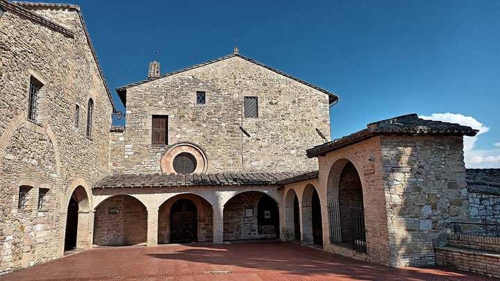 The church of San Damiano, below the town.