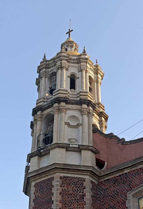 The tower of the old basilica, beside the present shrine.