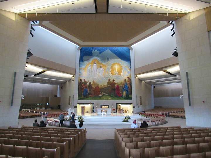The interior of the basilica.