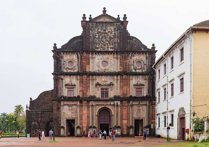 The facade of the Basilica of Bom Jesus at Old Goa.