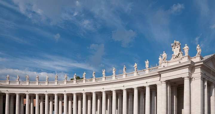 The north colonnade of Saint Peter's Square.