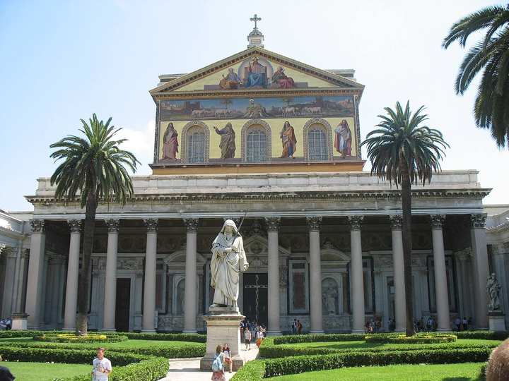 The Basilica of Saint Paul Outside the Walls, on the Ostian Way.
