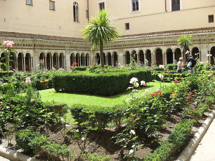 The medieval cloister of Saint Paul's, which survived the fire of 1823.