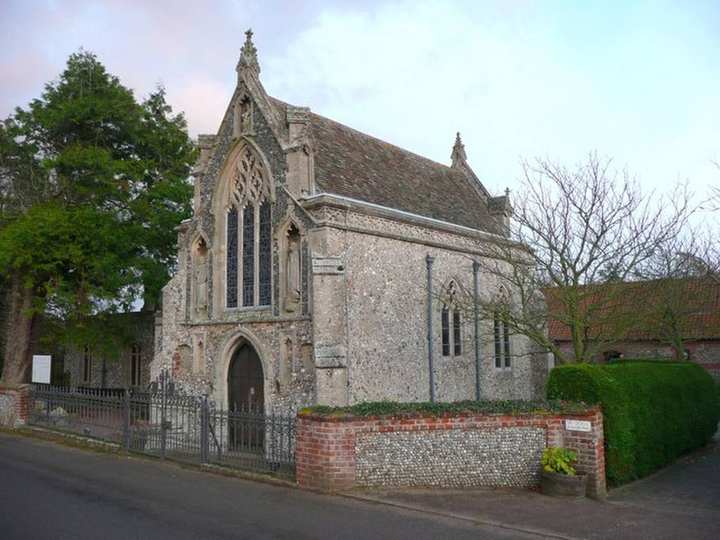 The Slipper Chapel at Houghton St Giles, the medieval chapel of the Catholic National Shrine.